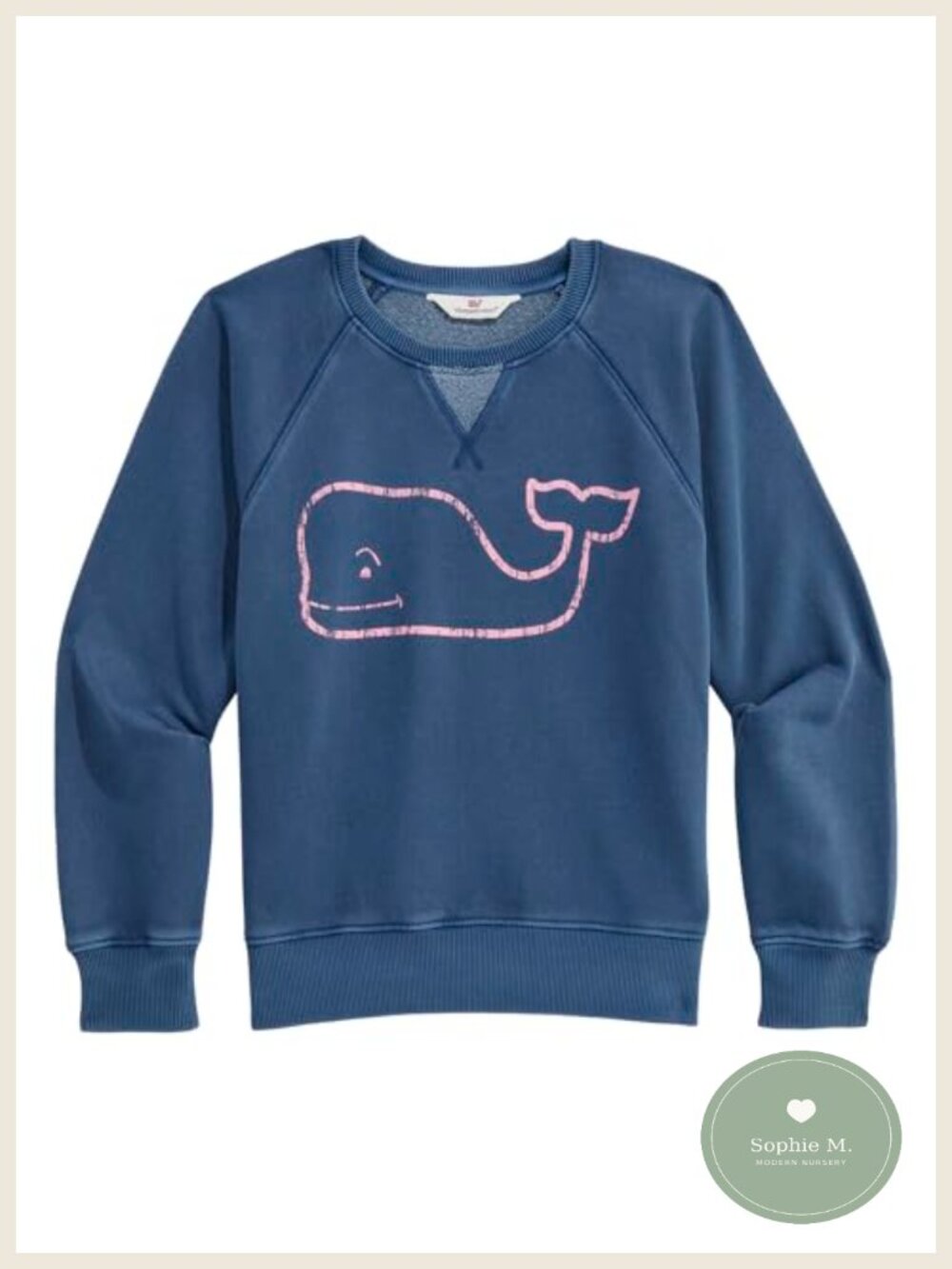 Girls' Raglan Crewneck Sweatshirt French Terry Pullover